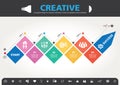 4 Steps to success template modern info graphic design