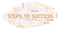 Steps To Success word cloud. Royalty Free Stock Photo