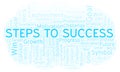 Steps To Success word cloud. Royalty Free Stock Photo