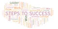 Steps To Success word cloud. Royalty Free Stock Photo