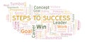 Steps To Success word cloud. Royalty Free Stock Photo