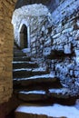 Steps in underground castte Royalty Free Stock Photo
