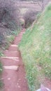 Steps walk adventurer uphill steep