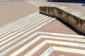 Steps and Walkway with square stone tiles Royalty Free Stock Photo