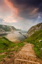 steps into wilderness, Dorset beach