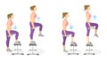 Stepup exercise for legs.