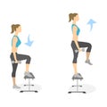 Stepup exercise for legs.