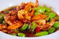 Ster-fried Thai Flat Beans with shrimp