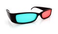 Stereo 3D glasses on white