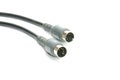 Stereo analog cable with DIN plug on white background