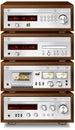 Stereo Cassette Deck Amplifier Tuner CD player