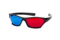Stereo glasses blue and red for cinema