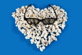 Stereo glasses and Popcorn Heart