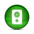 Stereo icon on classy splash green round button illustration Royalty Free Stock Photo