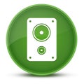 Stereo luxurious glossy green round button abstract Royalty Free Stock Photo