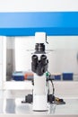 Stereo microscope in the laboratory Royalty Free Stock Photo