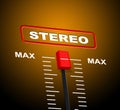 Stereo Music Shows Sound Track And Audio