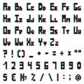 Stereo pixel alphabet with Anaglyph effect