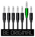Stereo plug concept illustration Royalty Free Stock Photo