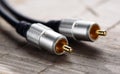 Stereo RCA Plugs Royalty Free Stock Photo