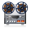 Stereo reel to reel tape deck player recorder Royalty Free Stock Photo