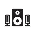 Stereo Speaker Icon template black color editable. Stereo Speaker Icon symbol Flat vector illustration for graphic and web design Royalty Free Stock Photo