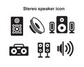 Stereo Speaker Icon template black color editable. Stereo Speaker Icon symbol Flat vector illustration for graphic and web design Royalty Free Stock Photo