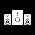 Stereo speaker system icon Royalty Free Stock Photo