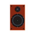 Stereo speaker vector flat icon music bass. Sound electronic equipment audio volume disco. Loud acoustic system Royalty Free Stock Photo