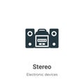 Stereo vector icon on white background. Flat vector stereo icon symbol sign from modern electronic devices collection for mobile Royalty Free Stock Photo