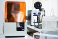 A stereolithography 3d printer Royalty Free Stock Photo