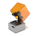 Stereolithography printer 3d rendering Royalty Free Stock Photo