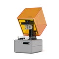 Stereolithography printer 3d rendering Royalty Free Stock Photo