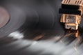 Stereophonic vinyl record close-up Royalty Free Stock Photo