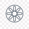 Stereoscope vector icon isolated on transparent background, line