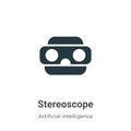 Stereoscope vector icon on white background. Flat vector stereoscope icon symbol sign from modern augmented reality collection for Royalty Free Stock Photo