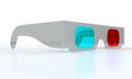 Stereoscopic 3D glasses for watching 3DTV Royalty Free Stock Photo