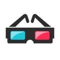 Stereoscopic glasses vector icon Royalty Free Stock Photo