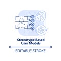 Stereotype based user models light blue concept icon