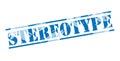 Stereotype blue stamp Royalty Free Stock Photo