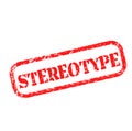 STEREOTYPE stamp on white background