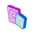 sterile gauze pads first aid isometric icon vector illustration