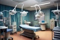 sterile operating room setup for ureteroscopy Royalty Free Stock Photo