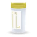 Sterile Plastic Medical Container. Blank Template Of Clear Empty Transparent Jar