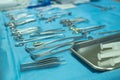 Sterile scissors and other medical instruments Royalty Free Stock Photo