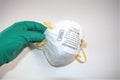 Sterile surgical gloves and N95 Respirator and surgical mask