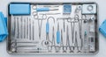 Sterile Surgical Instruments in Tray Royalty Free Stock Photo