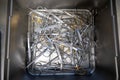 In a sterilization department in an operating room, instruments are sorted and cleaned Royalty Free Stock Photo