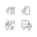 Sterilization pixel perfect linear icons set