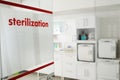 Sterilization room in the clinic Royalty Free Stock Photo